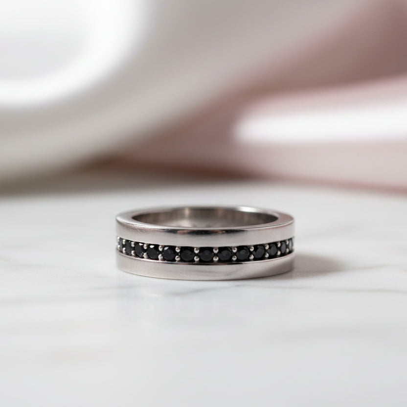 Classic Eternity Diamond Option Punk Band-Black Diamonds New York