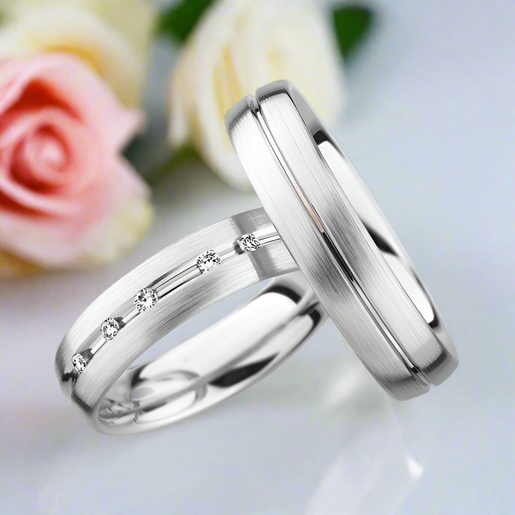 Classic Diamond His And Hers Promise Ring-Black Diamonds New York