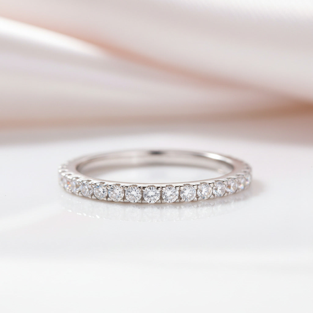 Classic Halo Round Cut White Gold Wedding Ring Set-Black Diamonds New York