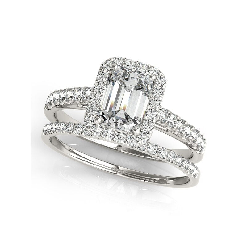 Classic Diamond Option White Gold Engagement Ring Set-Black Diamonds New York