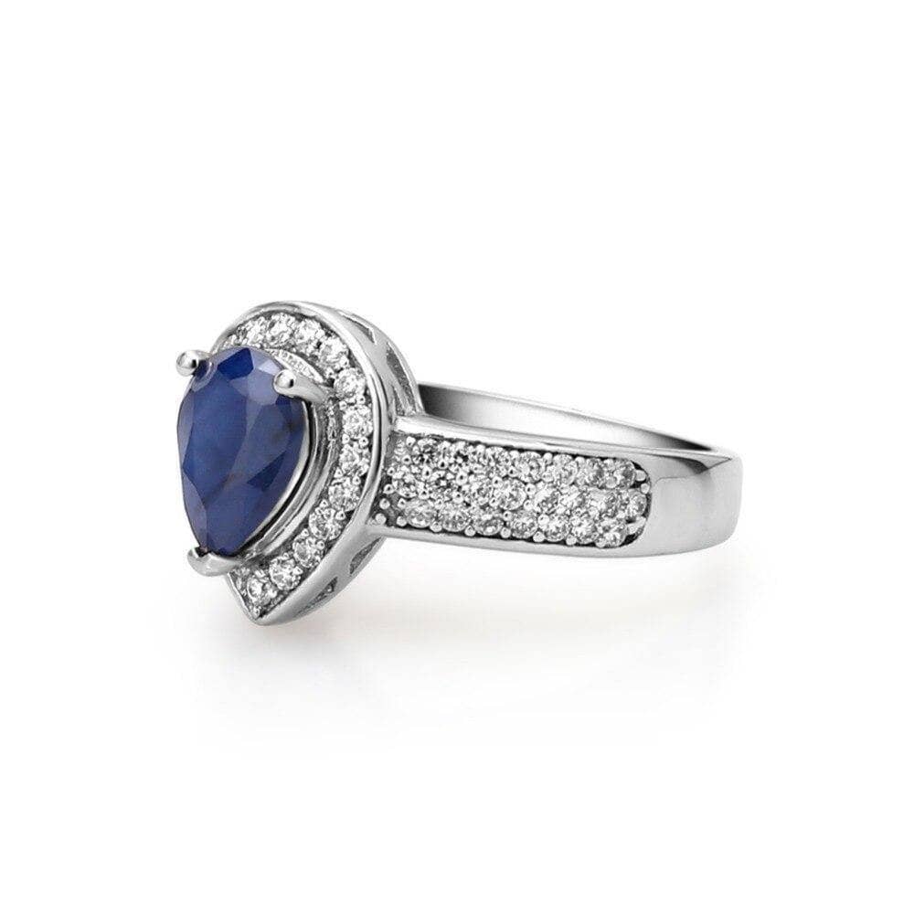 September Birthstone 3mm Round Cut Natural Blue Sapphire and Diamond H