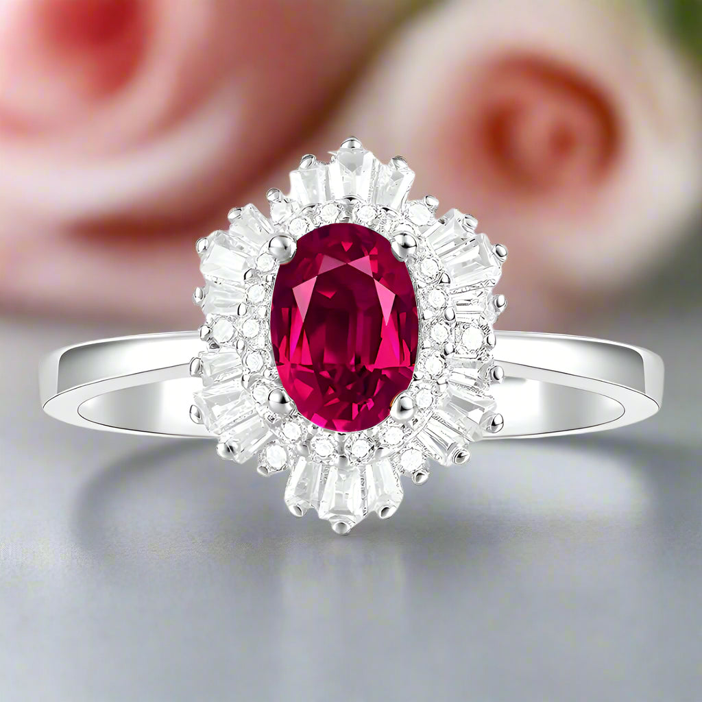 Classic Oval Gemstone with Diamond Ring-Black Diamonds New York