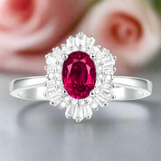 Classic Oval Gemstone with Diamond Ring-Black Diamonds New York