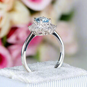 Classic Oval Gemstone with Diamond Ring-Black Diamonds New York