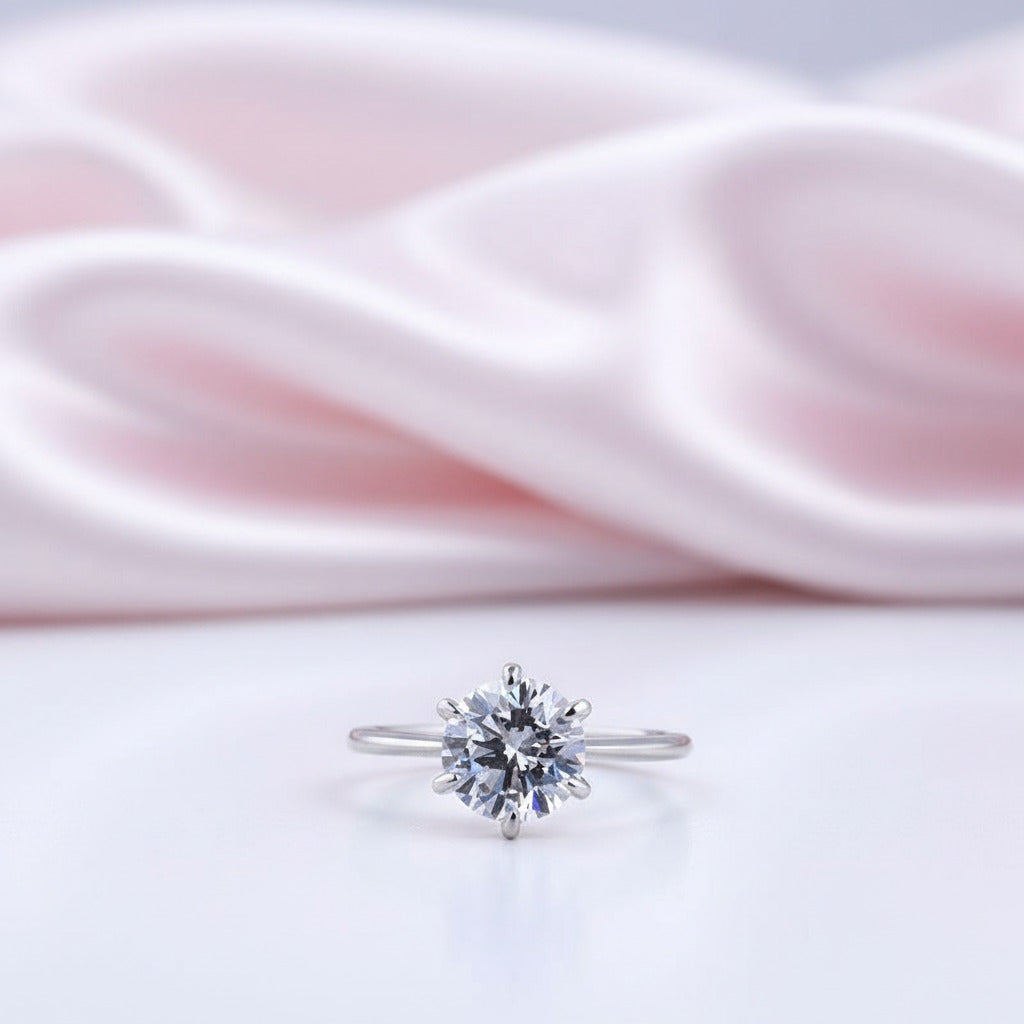 Classic Round Cut 3-Pieces Wedding Set-Black Diamonds New York