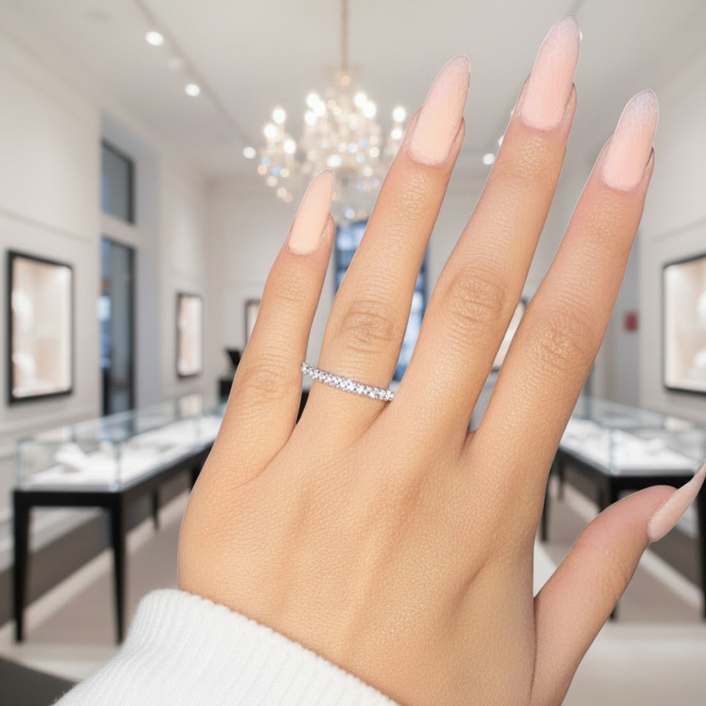 Classic Round Cut Halo 3-Pieces Wedding Set-Black Diamonds New York