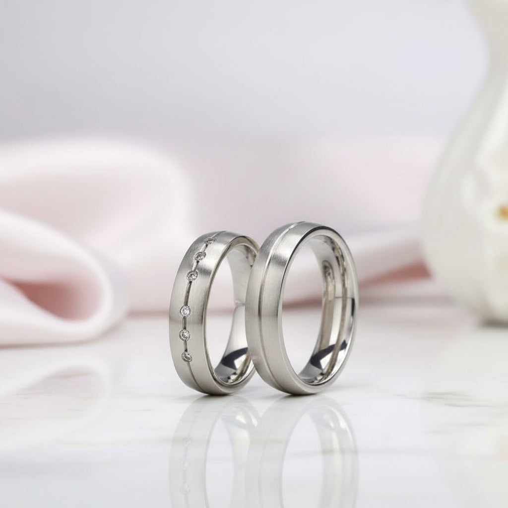 Classic Diamond Option His And Hers Promise Ring-Black Diamonds New York