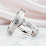 Classic Diamond Option His And Hers Promise Ring-Black Diamonds New York