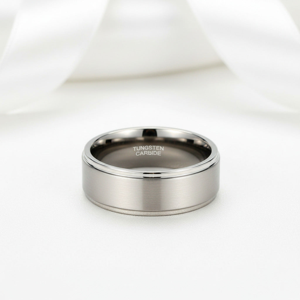 NYBling Classic Tungsten Carbide Wedding Band – Unisex Engagement Ring, Silver, 2/4/6/8mm Widths, All Sizes