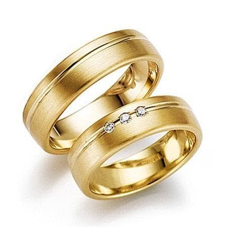 Classic Yellow Gold His And Hers Promise Ring - Black Diamonds New York