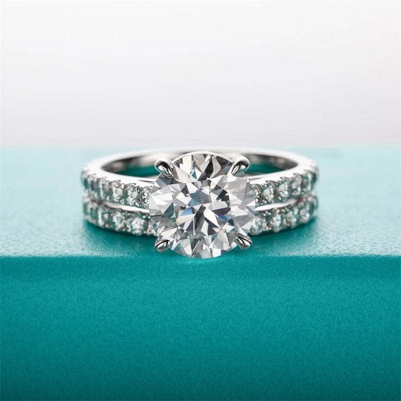 Classical 3ct Diamond Engagement Ring Set-Black Diamonds New York