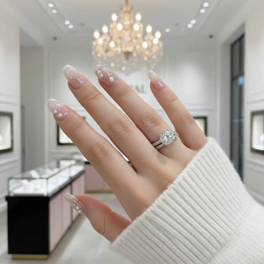 Classical 3ct Diamond Option Engagement Ring Set-Black Diamonds New York
