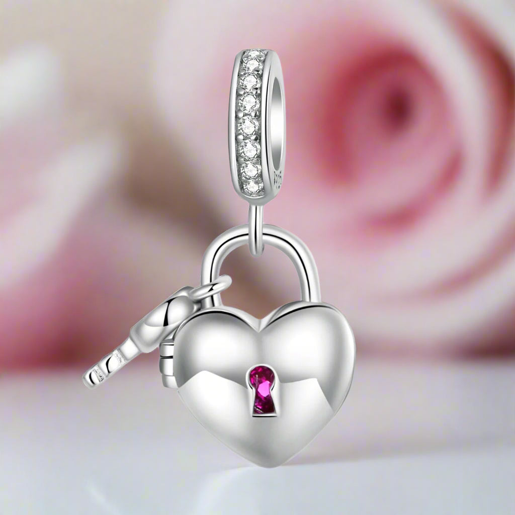 Classical Heart Pink Diamond Option Locket Charm-Black Diamonds New York