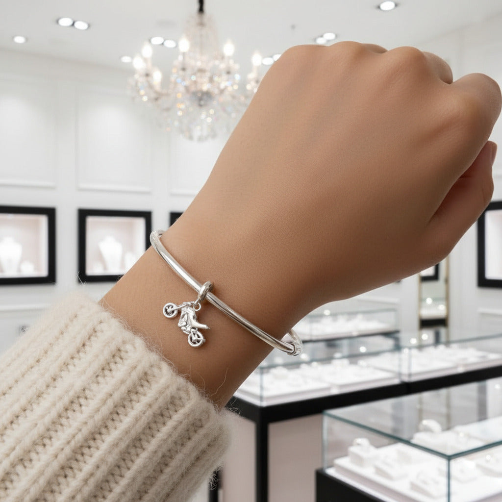 Classical Transportation Charm Beads-Black Diamonds New York