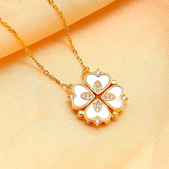 RunChancege Clover Necklace For Women Girls,14K Gold India | Ubuy
