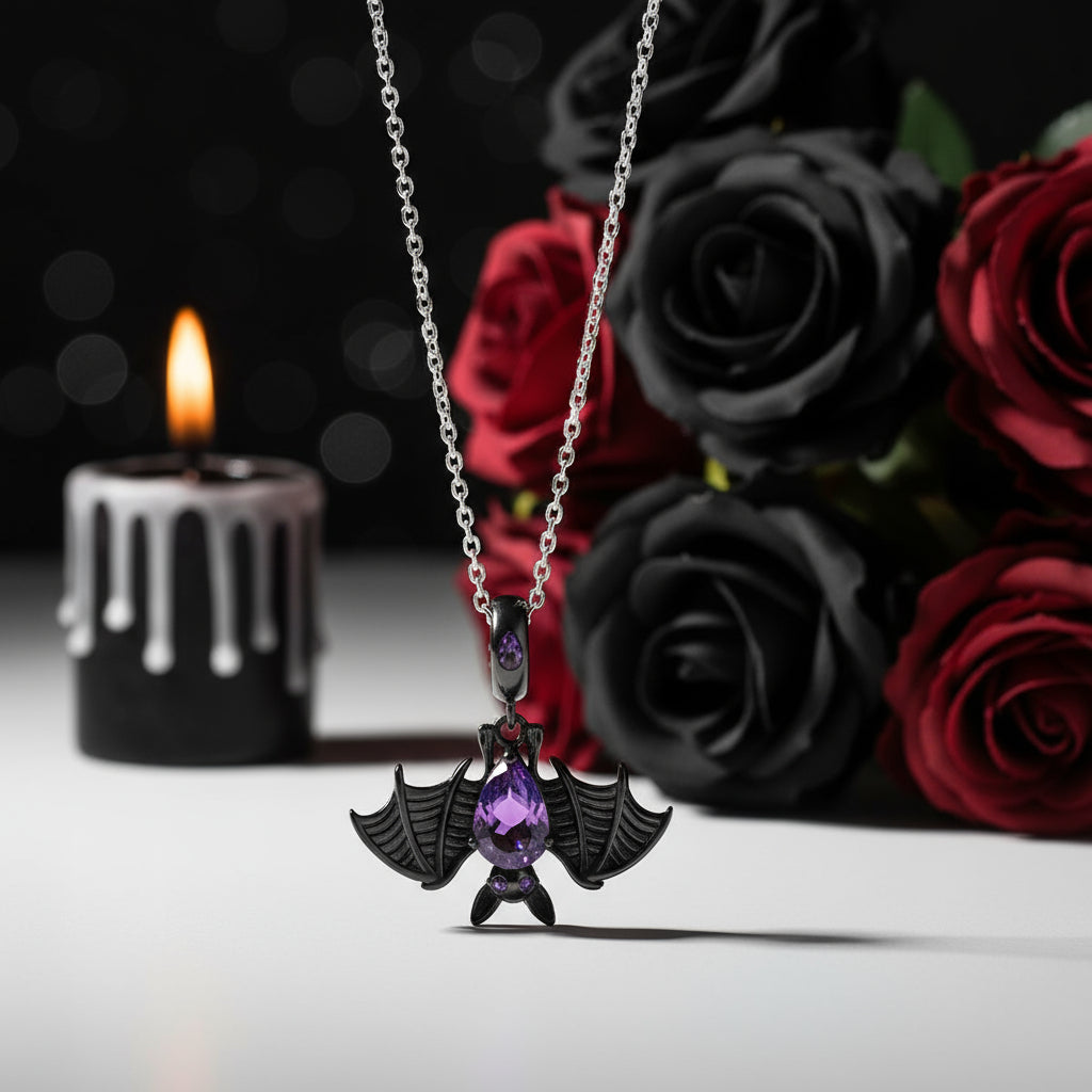Cool Black Bat Charm-Black Diamonds New York