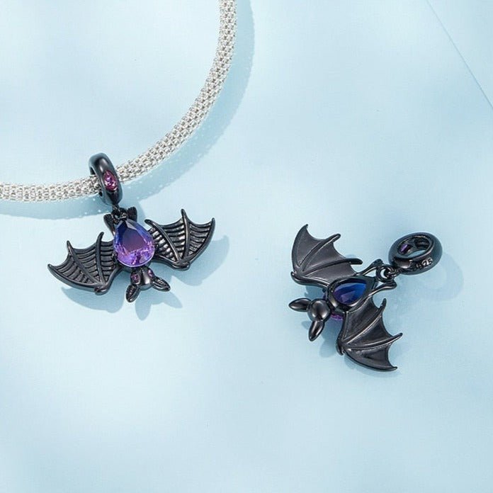 Cool Black Bat Charm-Black Diamonds New York