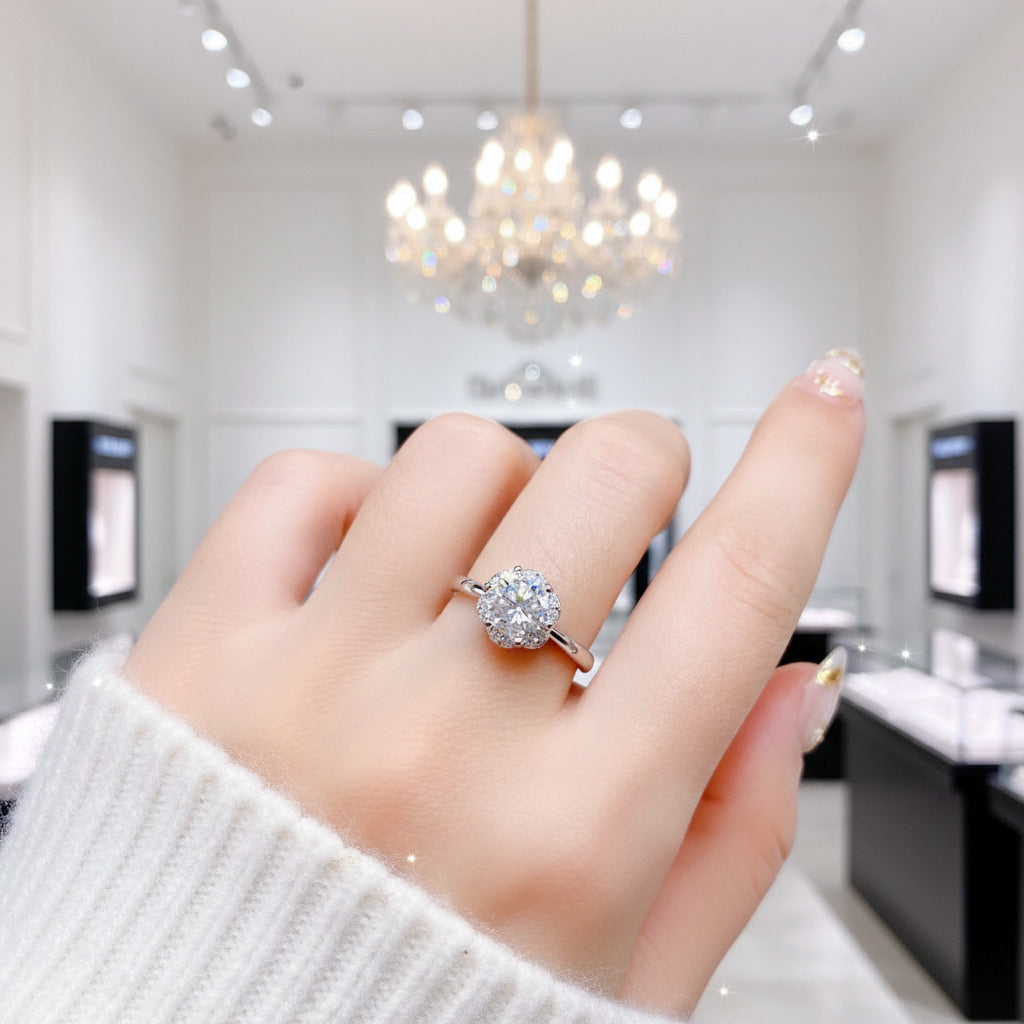 Crackling 1.0 Ct Diamond Option Engagement Ring-Black Diamonds New York