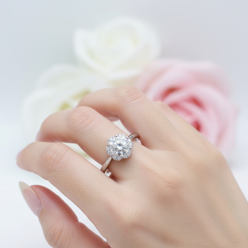 Crackling 1.0 Ct Diamond Engagement Ring-Black Diamonds New York