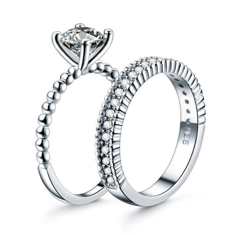 Created Diamante 2-Pcs Engagement Ring Set 1 Ct-Black Diamonds New York