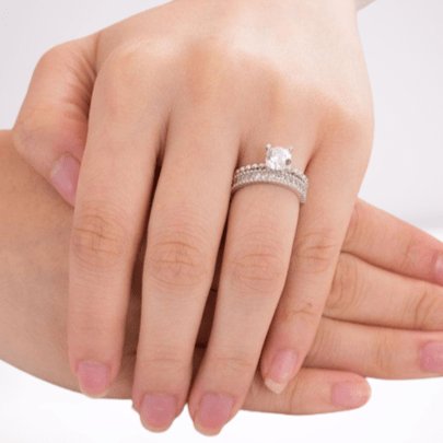 Created Diamante 2-Pcs Engagement Ring Set 1 Ct - Black Diamonds New York