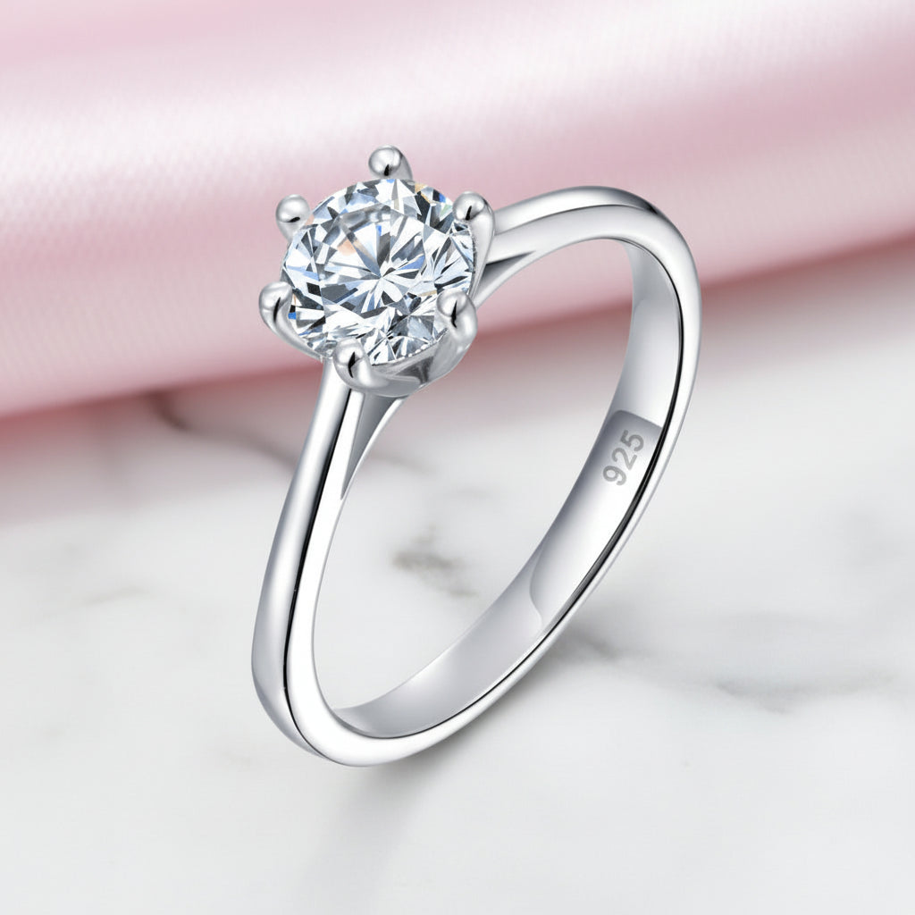Classic 1.0 Ct Round Diamond Option Engagement Ring-Black Diamonds New York