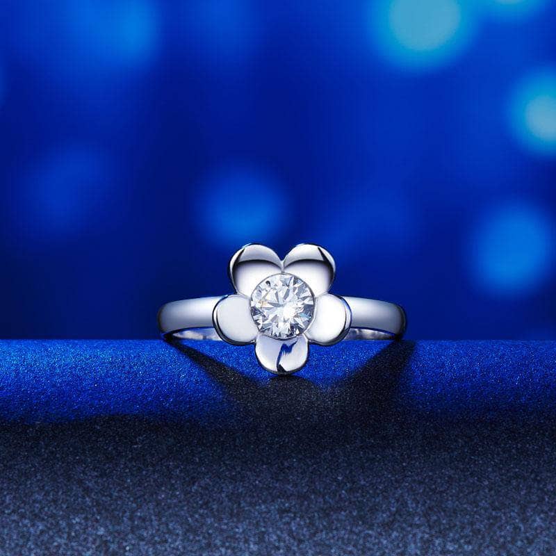 Created Diamond 2-Pcs Butterfly Flower Ring Set