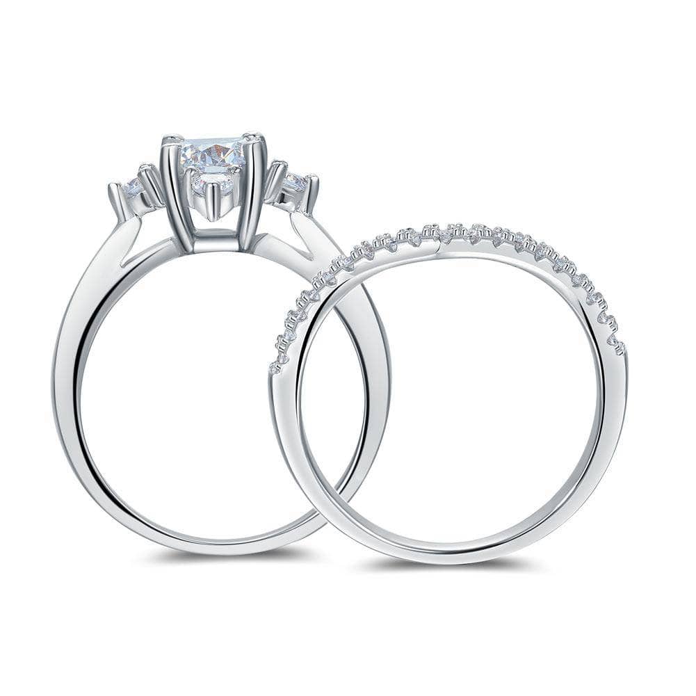 Created Diamond 2-Pcs Engagement Ring Set 1Ct