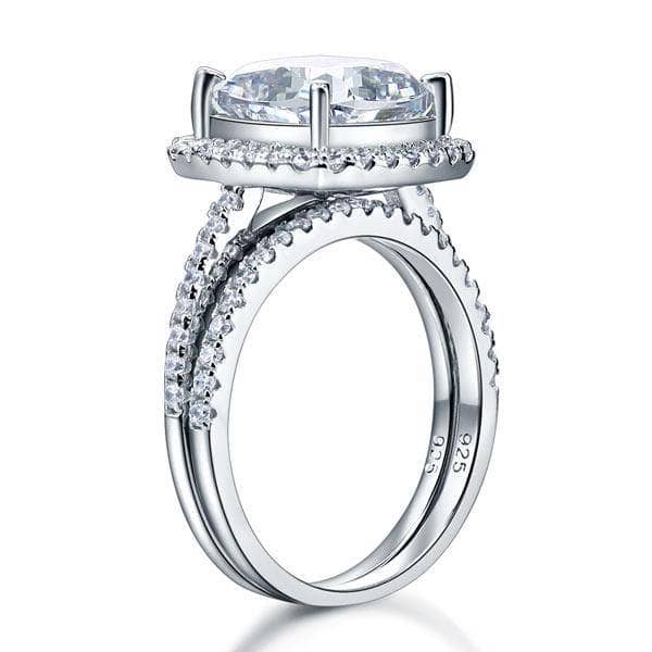 Created Diamond 2 Pcs Wedding Engagement Ring Set 5 Ct-Black Diamonds New York