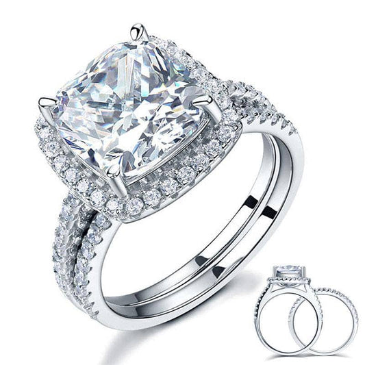 Created Diamond 2 Pcs Wedding Engagement Ring Set 5 Ct-Black Diamonds New York