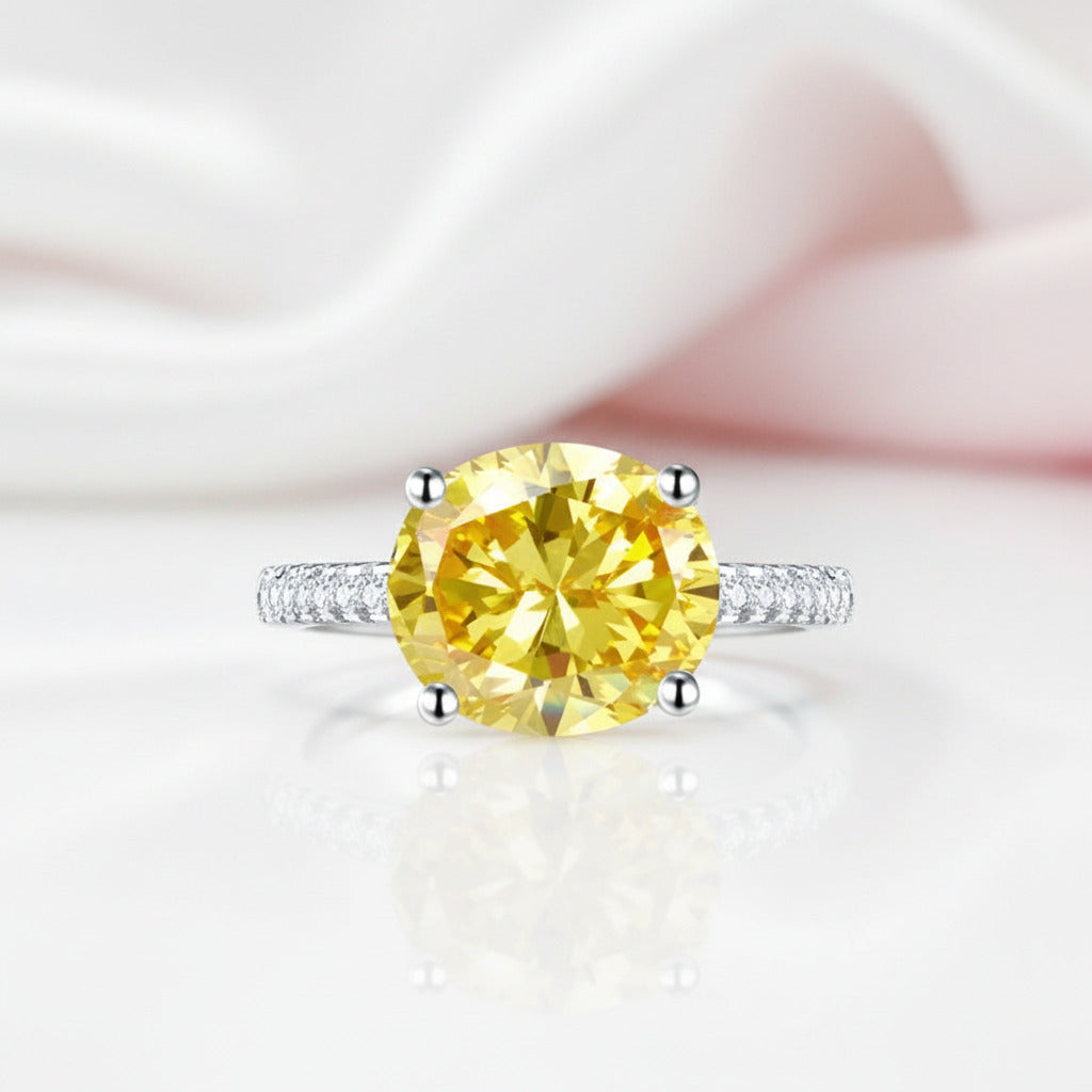 4.0 Ct Oval Cut Diamond Option Anniversary Ring-Black Diamonds New York