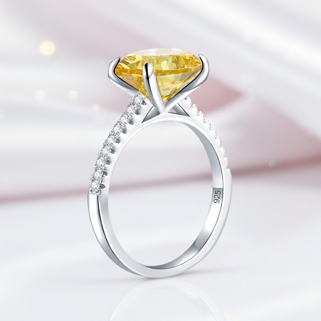 4.0 Ct Oval Cut Diamond Option Anniversary Ring-Black Diamonds New York