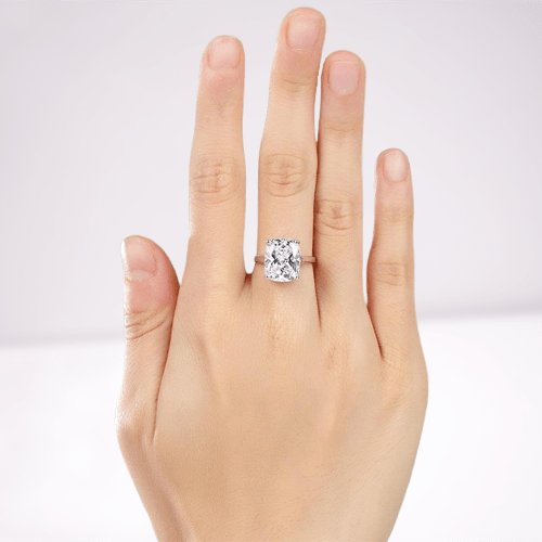 Created Diamond 6 Carat Wedding Anniversary Solitaire Ring - Black Diamonds New York