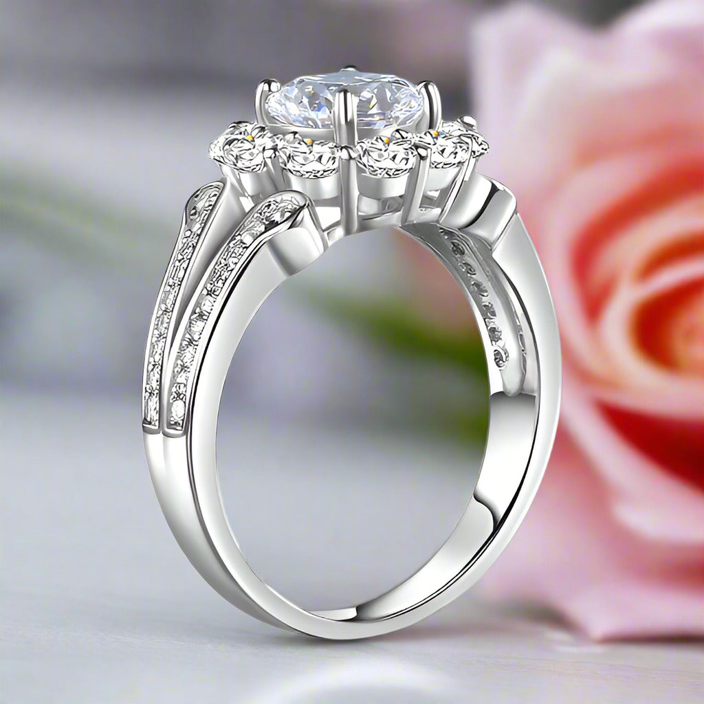 1.25 Ct Diamond Art Deco Vintage style Engagement Ring-Black Diamonds New York