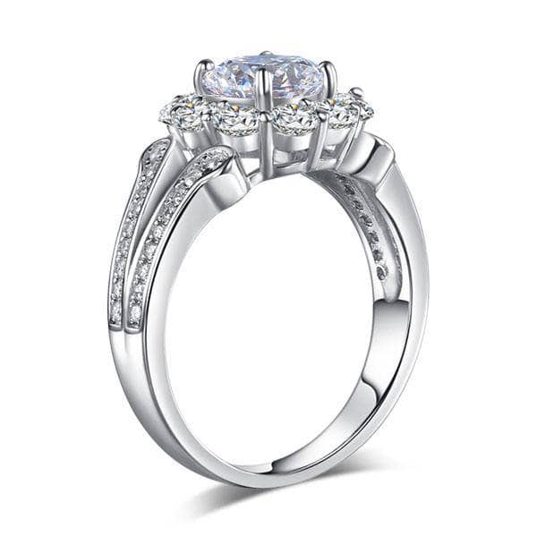 Created Diamond Art Deco Vintage style Engagement Ring 1.25 Ct
