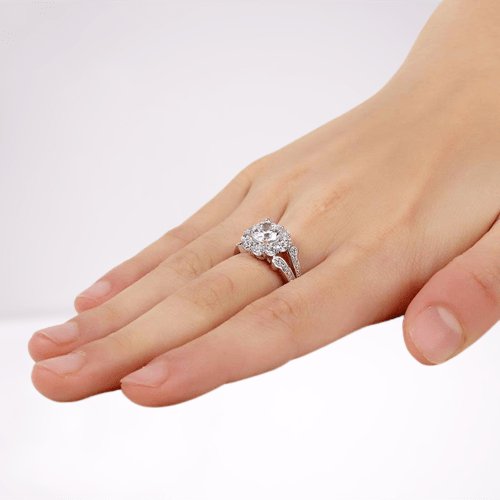 Created Diamond Art Deco Vintage style Engagement Ring 1.25 Ct - Black Diamonds New York