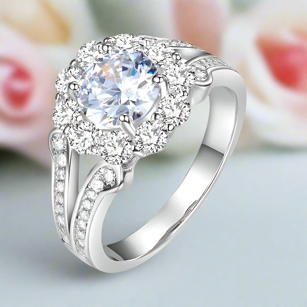 1.25 Ct Diamond Art Deco Vintage style Engagement Ring-Black Diamonds New York