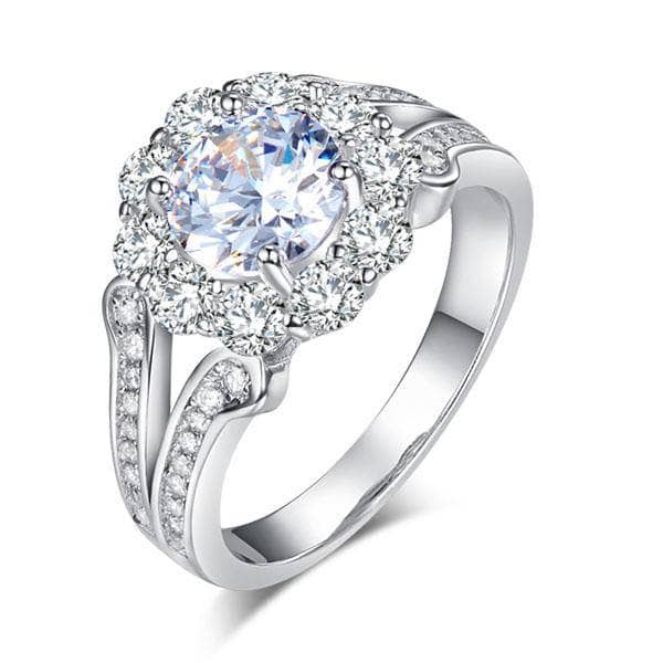 Created Diamond Art Deco Vintage style Engagement Ring 1.25 Ct