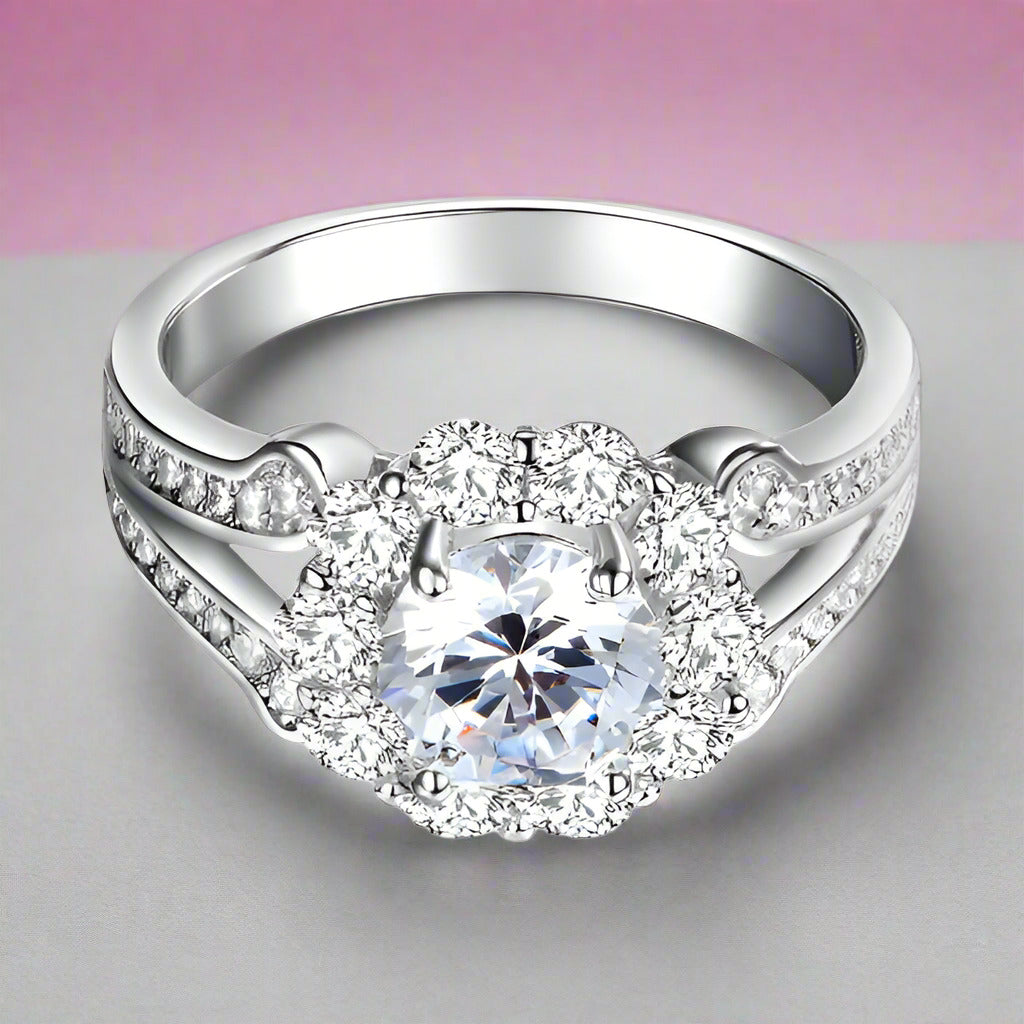 1.25 Ct Diamond Art Deco Vintage style Engagement Ring-Black Diamonds New York