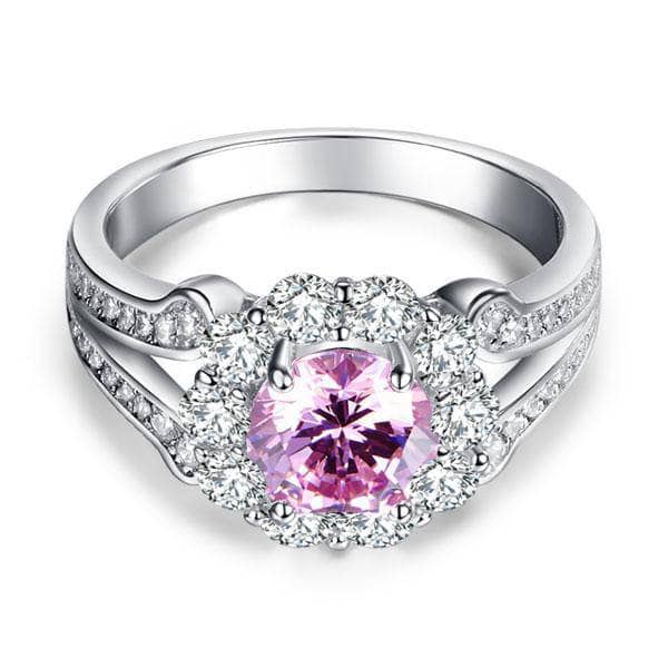 Created Diamond Art Deco Vintage style Engagement Ring 1.25 Ct Fancy Pink