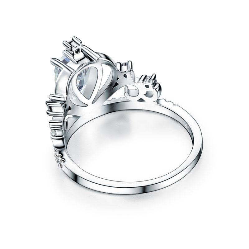 Created Diamond Crown Ring Pear Cut 1CT-Black Diamonds New York