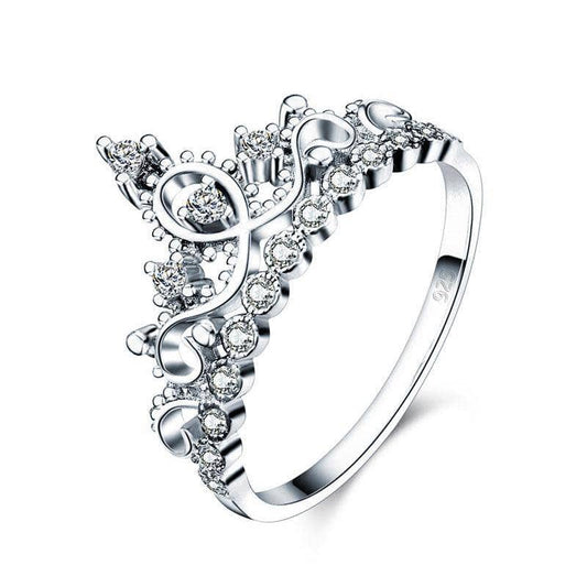 Created Diamond Crown Shape Ring-Black Diamonds New York