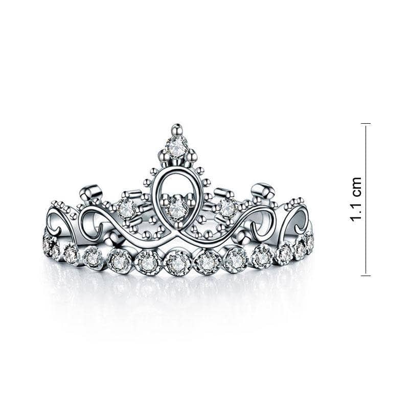 Created Diamond Crown Shape Ring