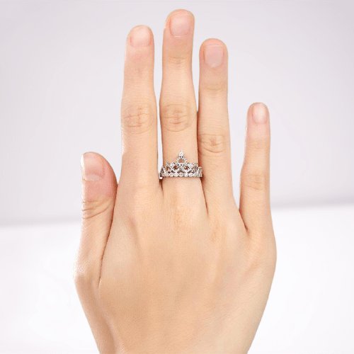 Created Diamond Crown Shape Ring-Black Diamonds New York