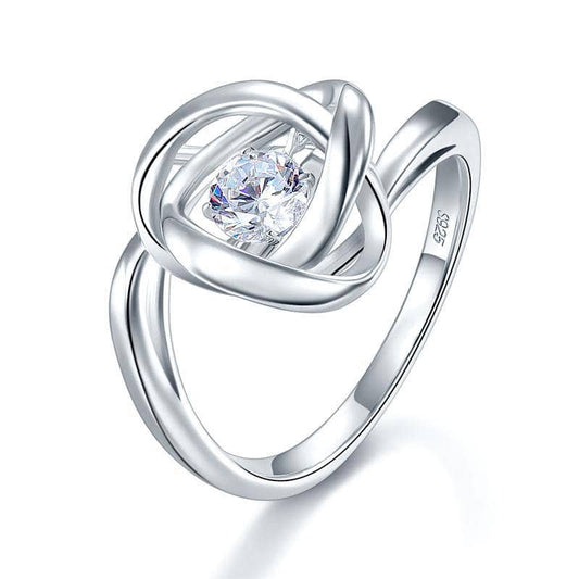 Created Diamond Dancing Stone Woven Ring