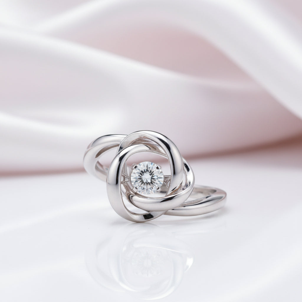 Woven Design Dancing Diamond Option Ring-Black Diamonds New York