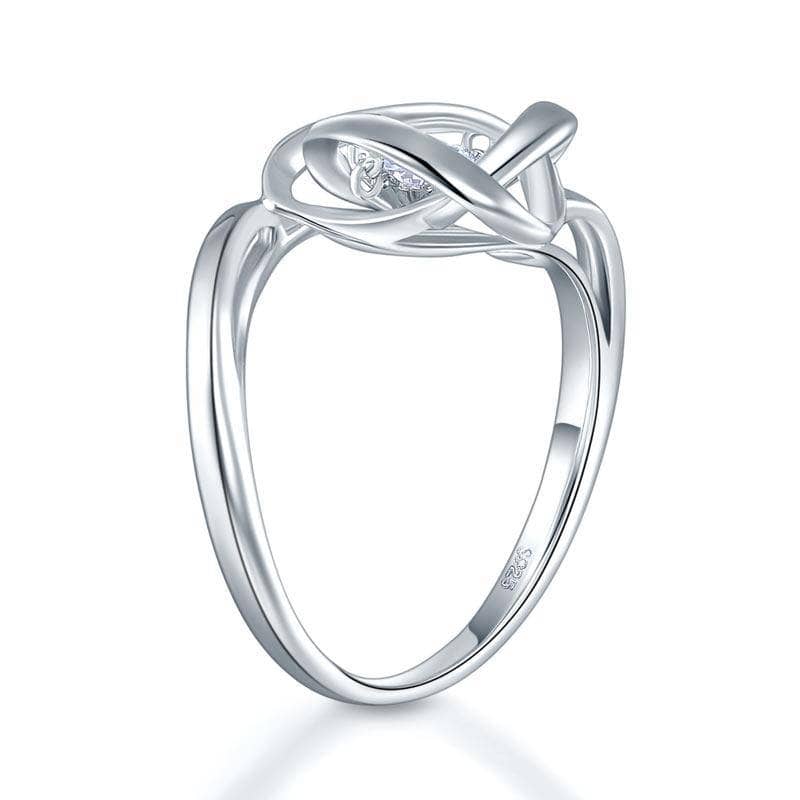 Created Diamond Dancing Stone Woven Ring
