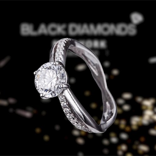 Created Diamond Engagement Ring 1.25 Ct - Black Diamonds New York