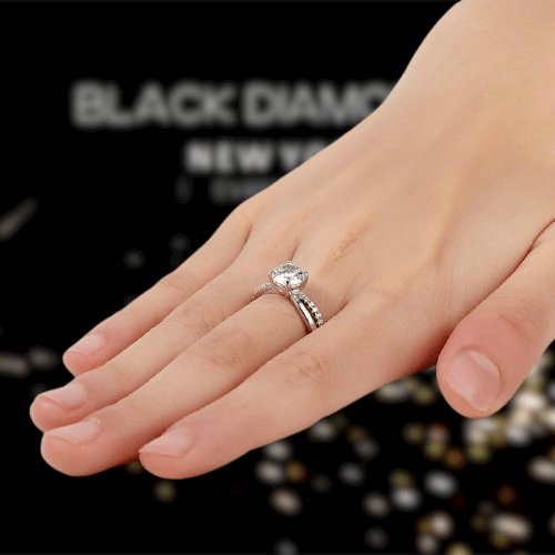 Created Diamond Engagement Ring 1.25 Ct-Black Diamonds New York