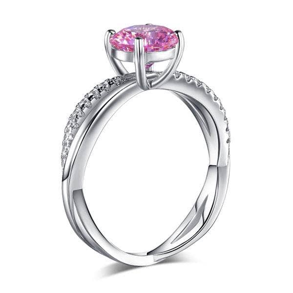 Created Diamond Engagement Ring 1.25 Ct Fancy Pink-Black Diamonds New York